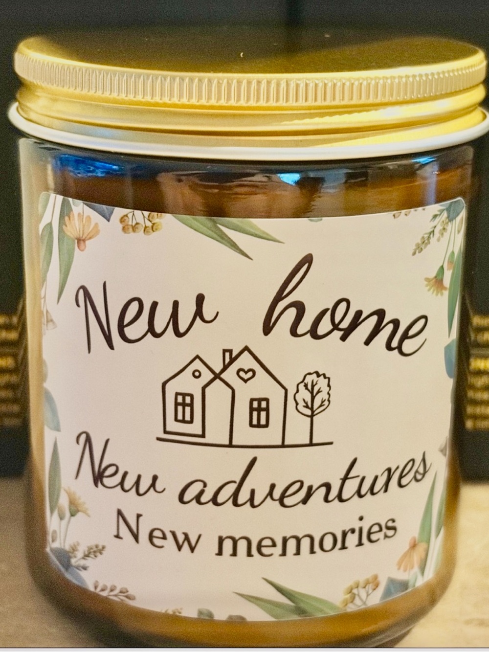 New Home New Adventures New Memories Soy Lavender Glass Candle 7oz